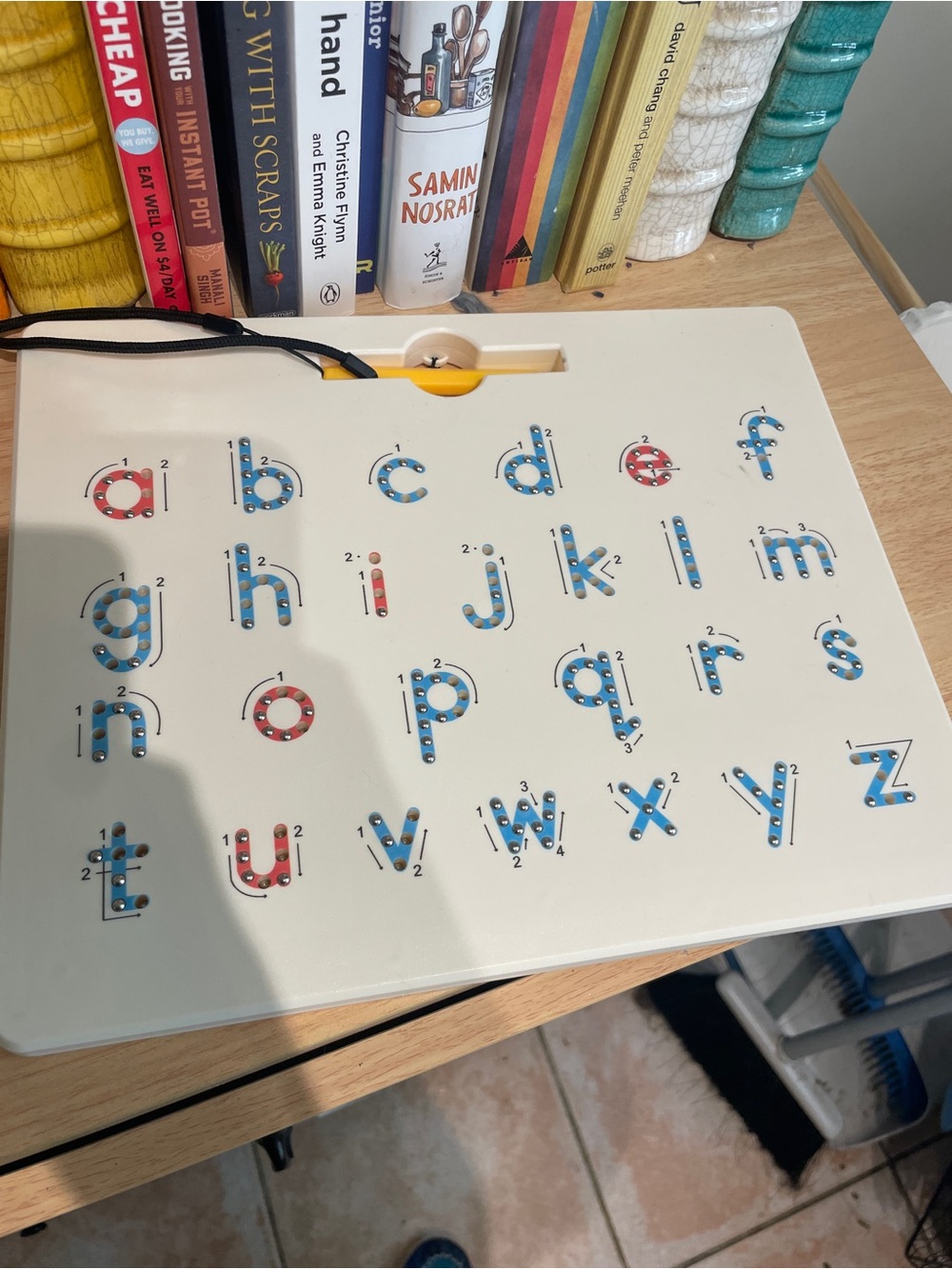 Magnetic alphabet writing learning resource toy